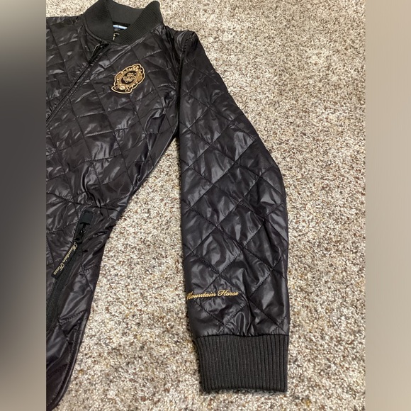 Mountain Horse Jacket Women Size L Black Little Quilted Full Zip Fall Winter - Picture 5 of 11